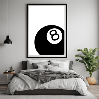 Number 8 Ball Wall Art Digital Download