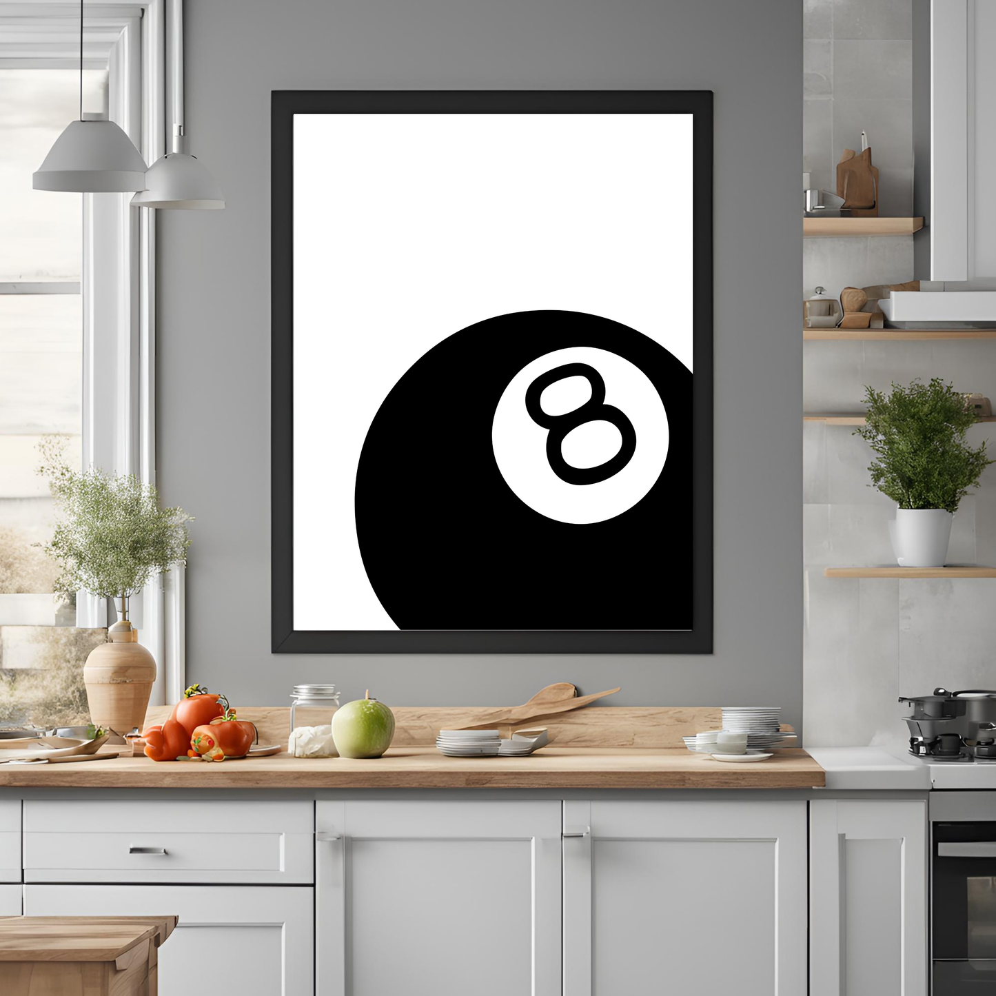 Number 8 Ball Wall Art Digital Download