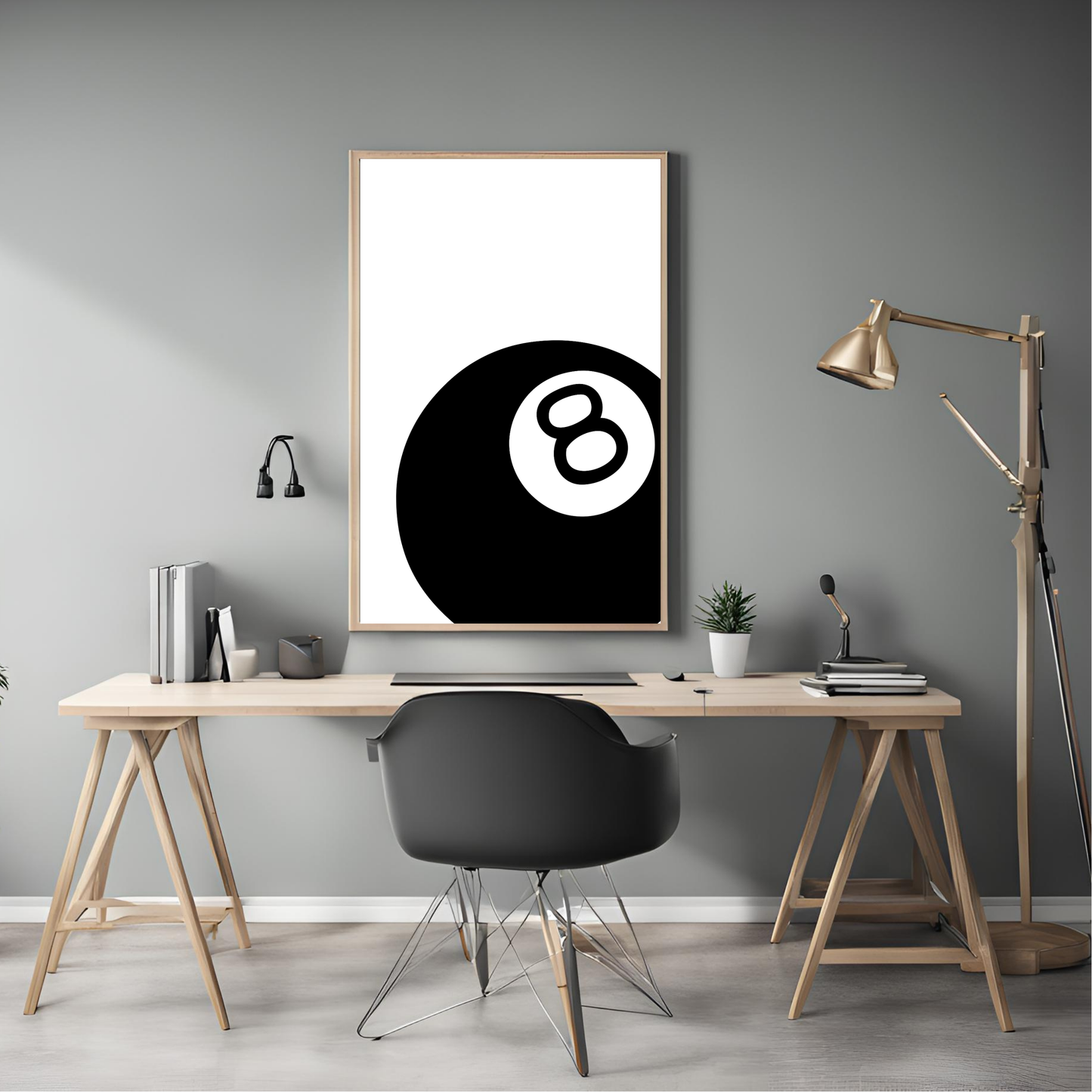 Number 8 Ball Wall Art Digital Download