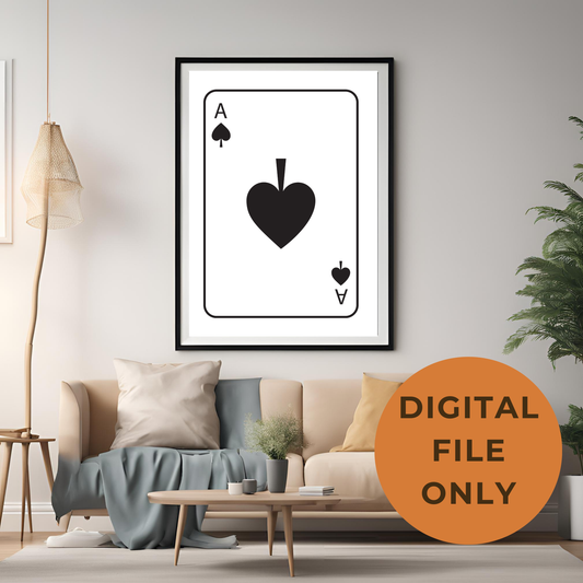 Playing Card Wall Art - Instant Digital Download