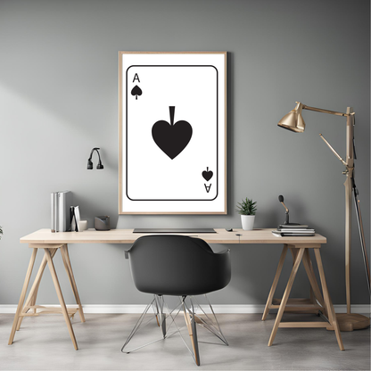 Playing Card Wall Art - Instant Digital Download