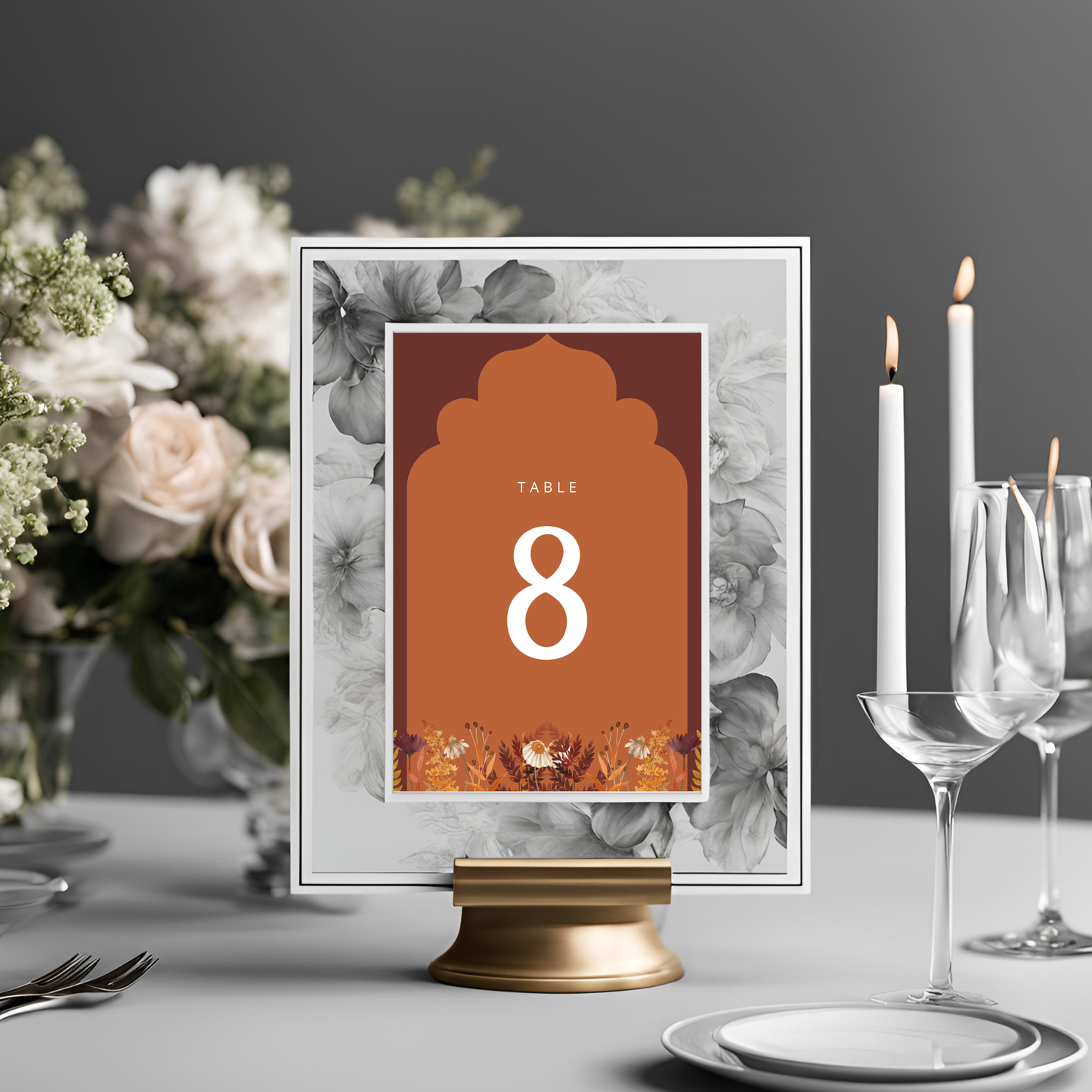 Autumn Fall Wedding Table No Digital Download - Online Template