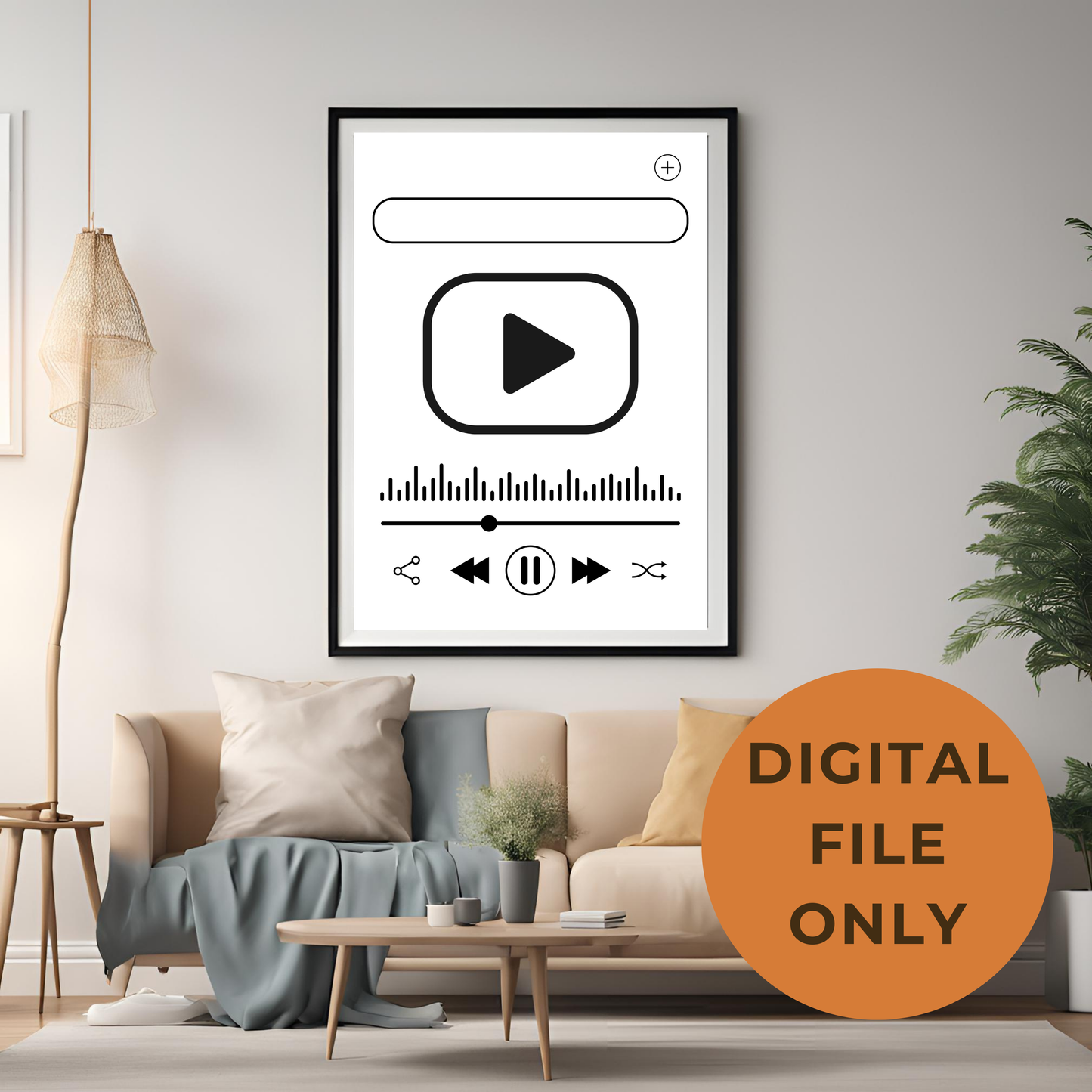 Music Playlist Wall Art Digital Download