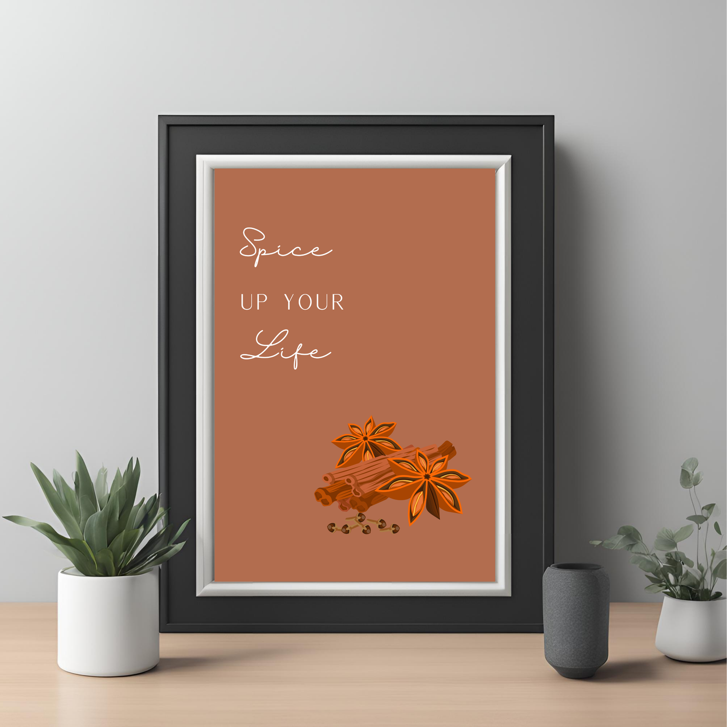 Spice Up Your Life Black Framed A4 Portrait Print