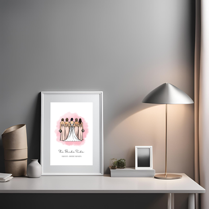 The Bride Tribe Customisable Bridesmaid Print Digital Template