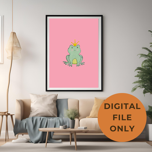 Fairytale Frog Nursery Print - Digital Download