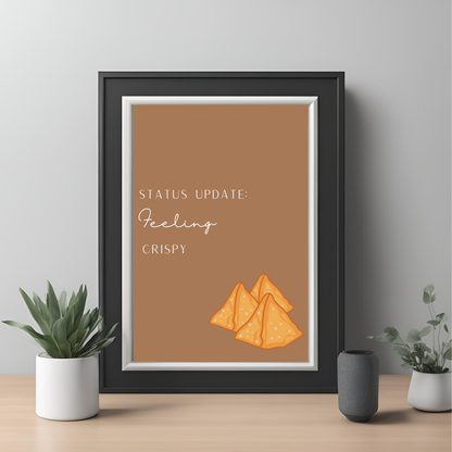 Samosa Black Framed A4 Portrait Print