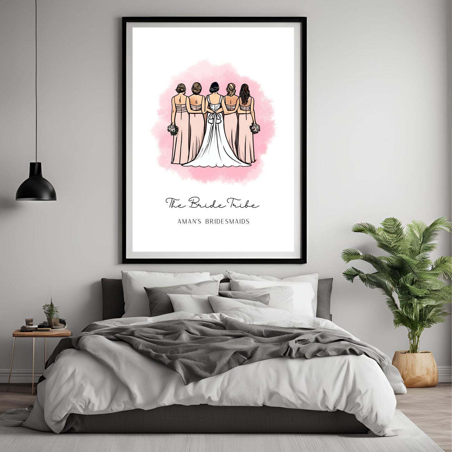 The Bride Tribe Customisable Bridesmaid Print Digital Template