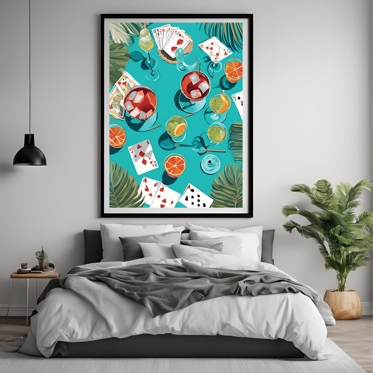 Vintage Playing Cards By Pool Wall Art Digital Download