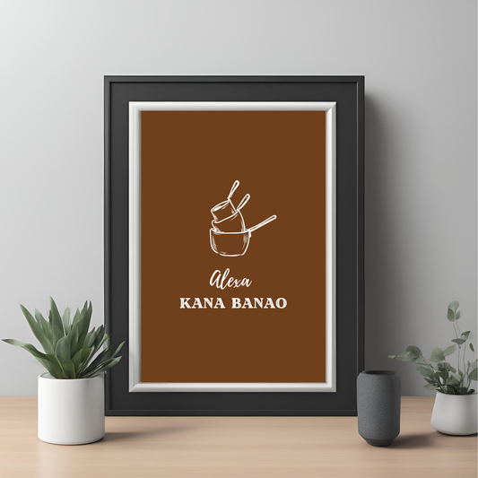 Alexa Kana Banao Framed A4 Print - Portrait/Black