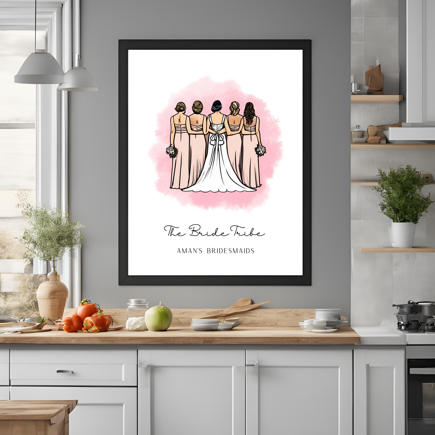 The Bride Tribe Customisable Bridesmaid Print Digital Template