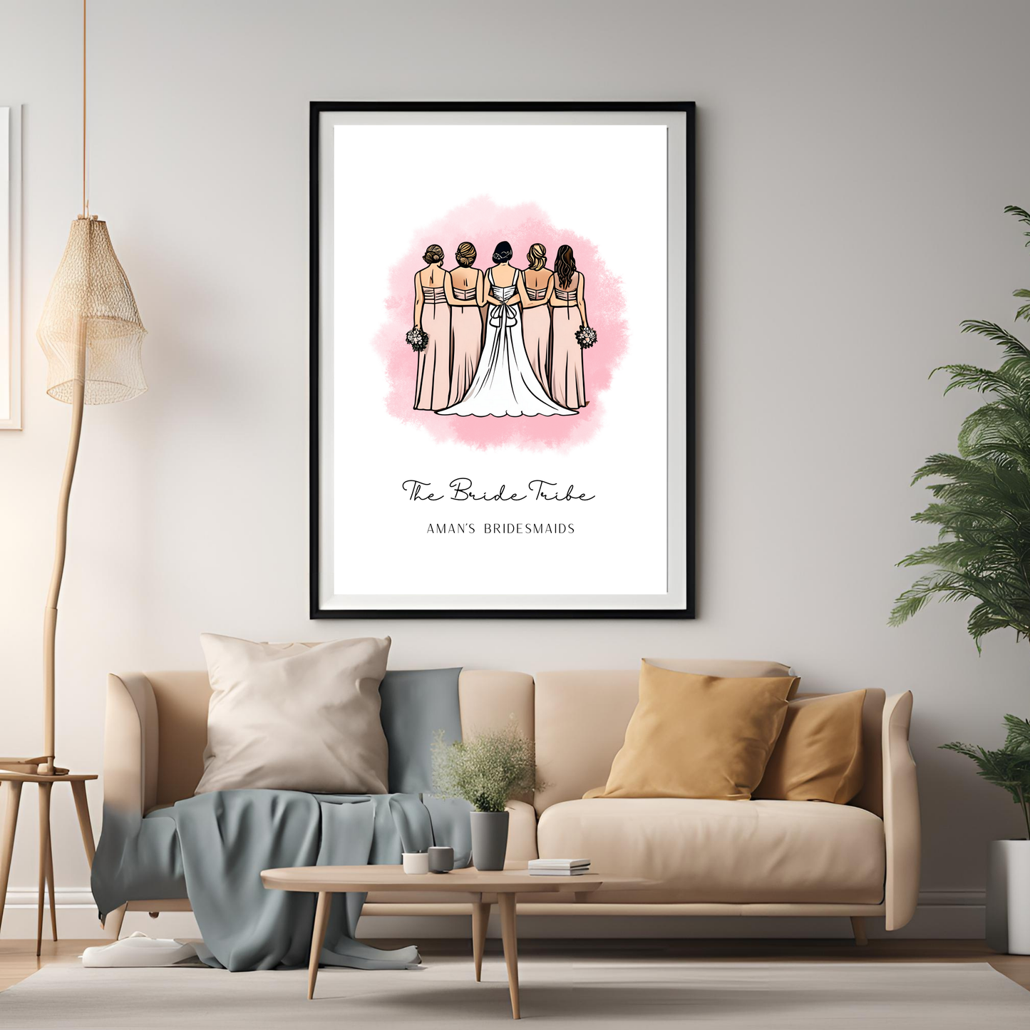 The Bride Tribe Customisable Bridesmaid Print Digital Template