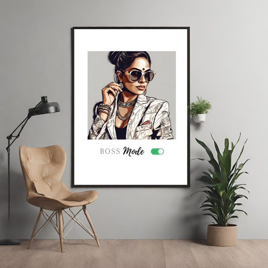 Digital Art - Boss Mode A3 Framed Print