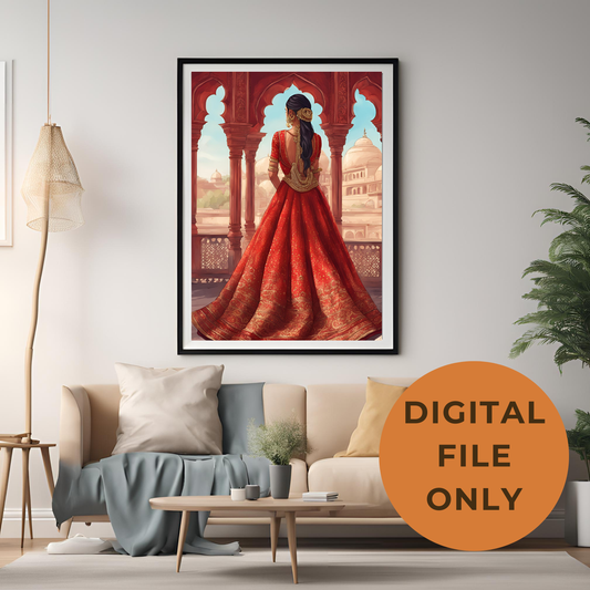 Pakistani Princess - Digital Printable Wall Art