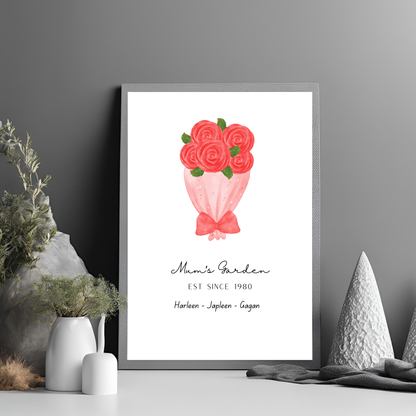 Mothers Garden Family Customisable Print Digital Template