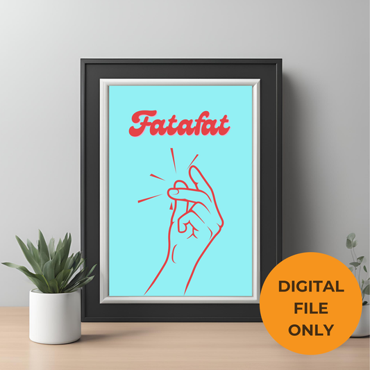 Fatafat Coloured Wall Art - Digital Download