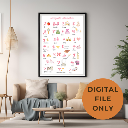 Fairytale Alphabet Nursery Print - Digital Download