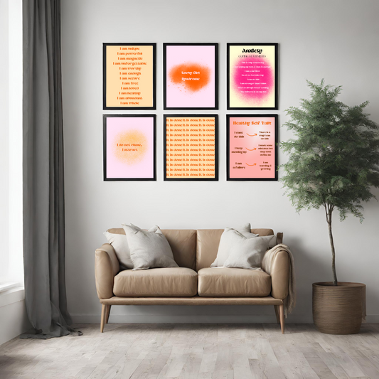 Wall Art - Positive Mind Digital Art 15 pcs