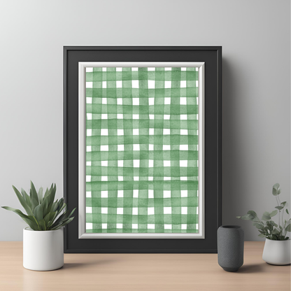 Green Stripes Wall Art Digital Download