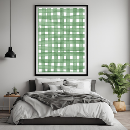 Green Stripes Wall Art Digital Download