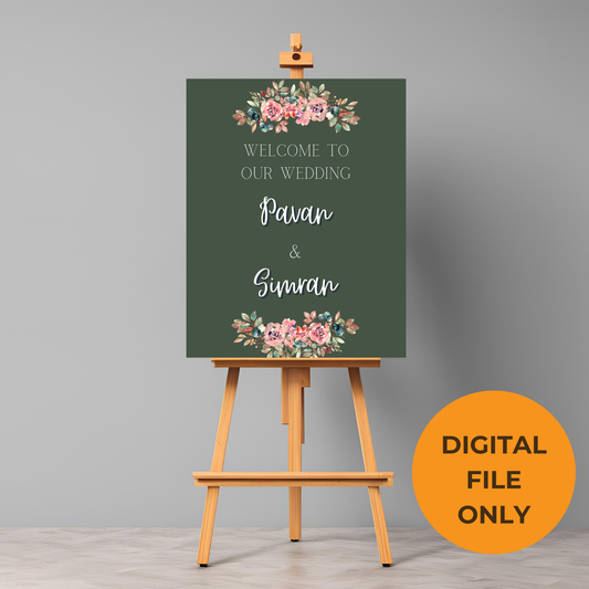 Rustic Romance Welcome Sign