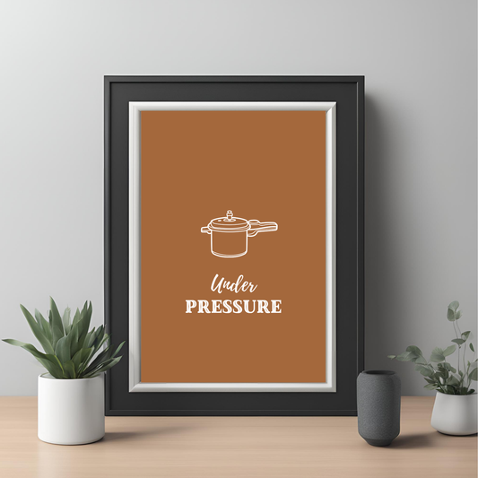 Under Pressure Framed A4 Fine Art Print - Portrait/Black