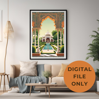 Palace Mughal Inspired Digital Art