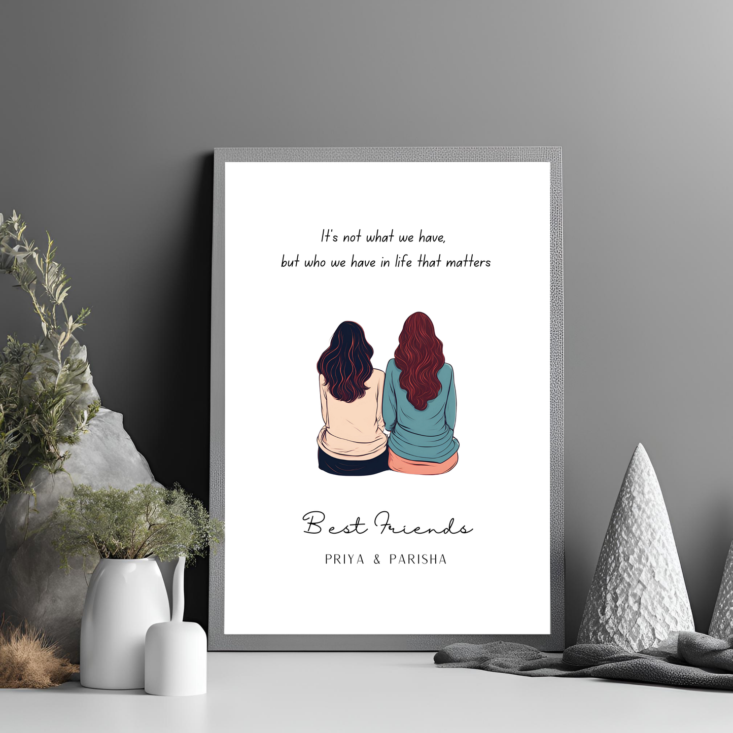 Best Friends Customisable Print Digital Template