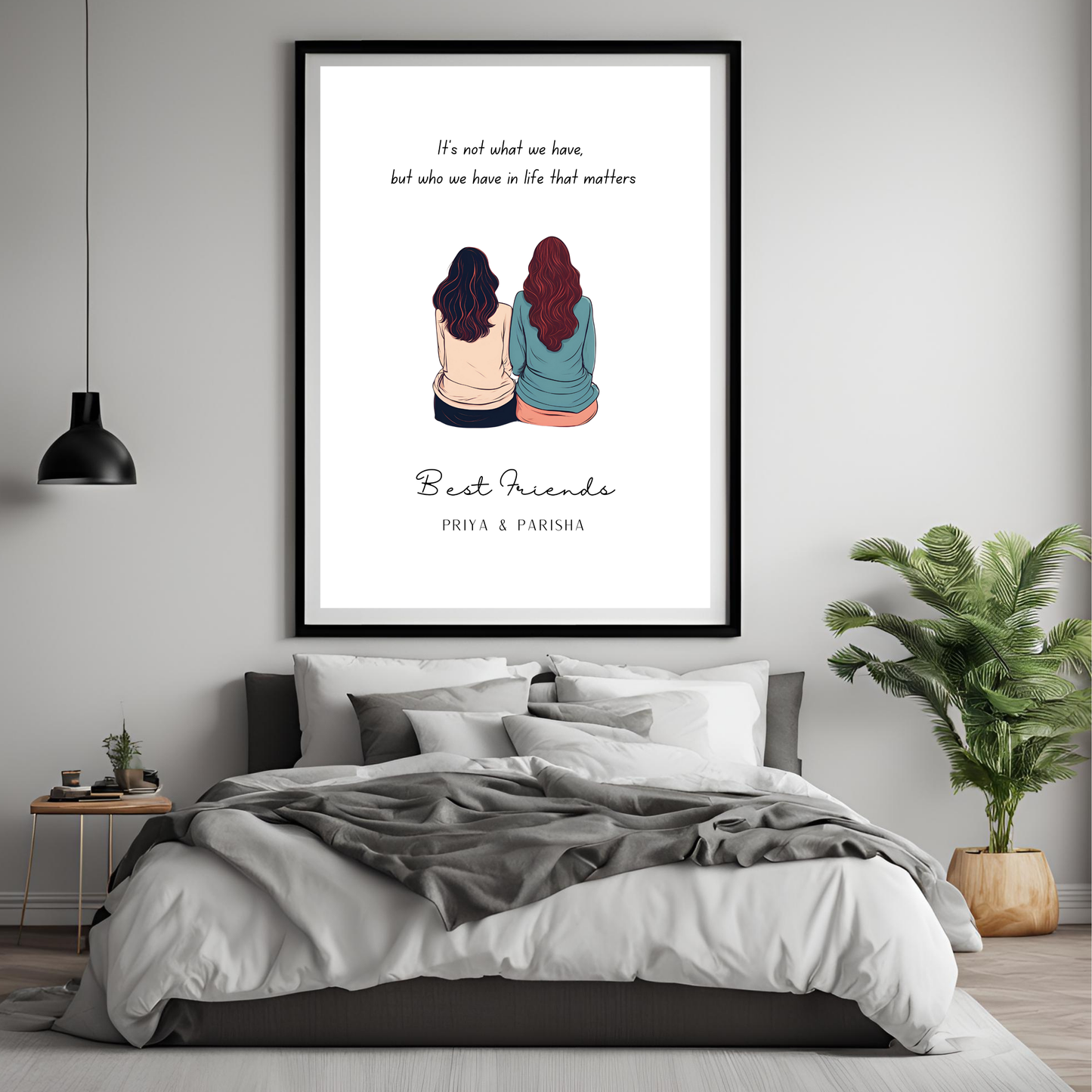 Best Friends Customisable Print Digital Template