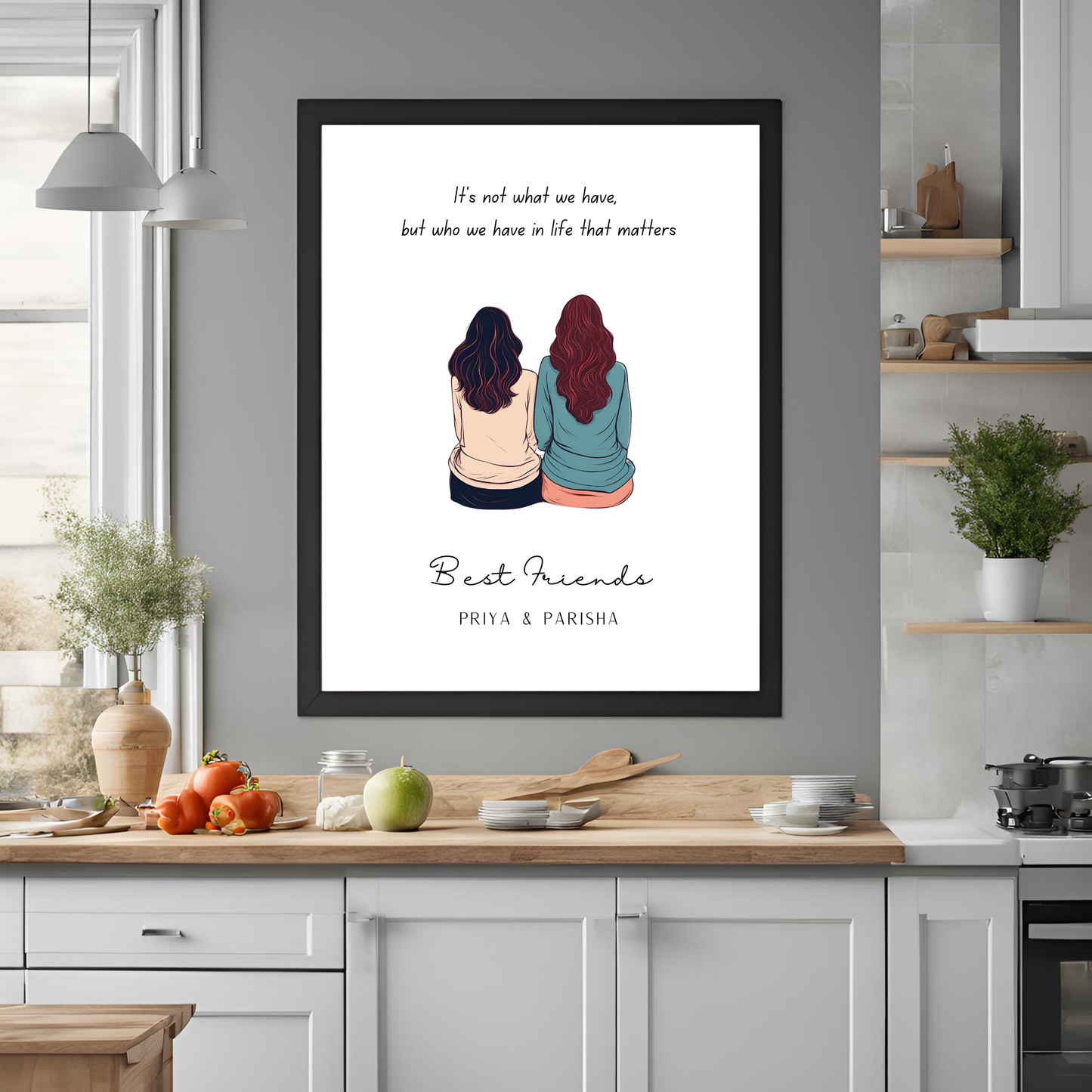 Best Friends Customisable Print Digital Template