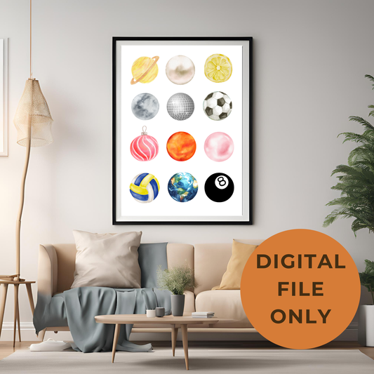 Circles Collage Wall Art Digital Download