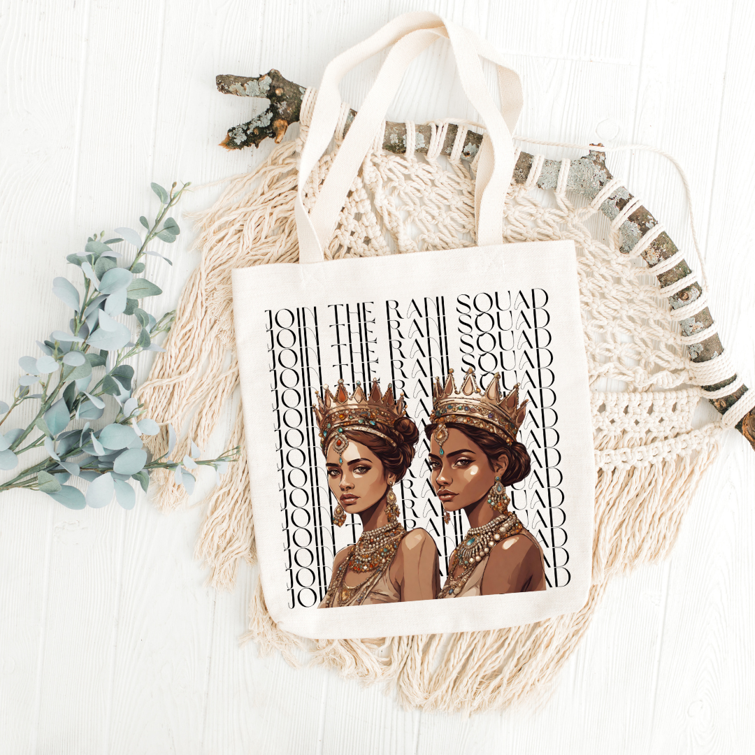 South Asian Art - Join The Rani Squad Tote Bag