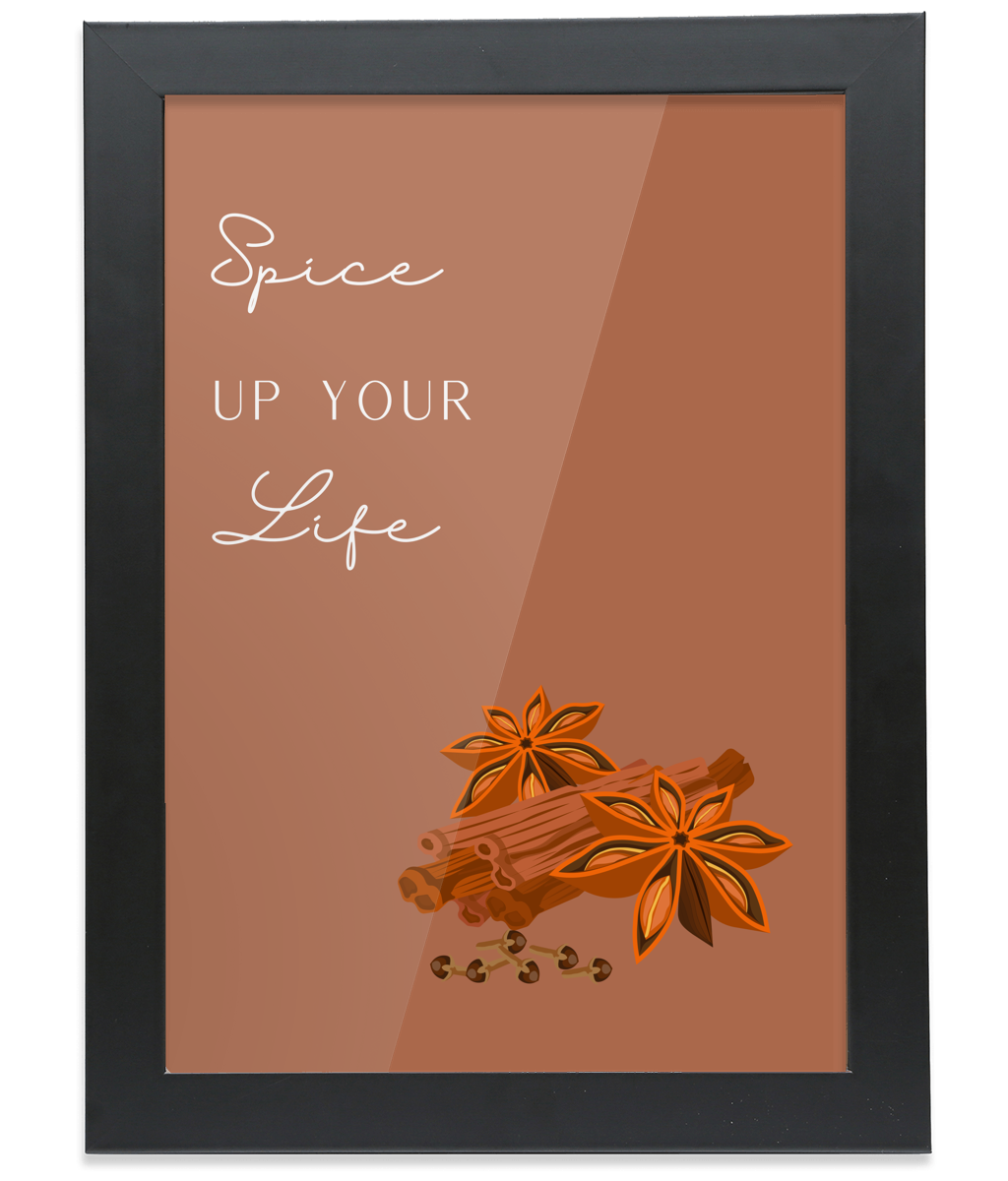 Spice Up Your Life Black Framed A4 Portrait Print