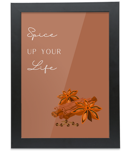 Spice Up Your Life Black Framed A4 Portrait Print