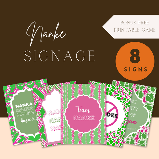 Wedding Signage - Nanke Printable Digital Template