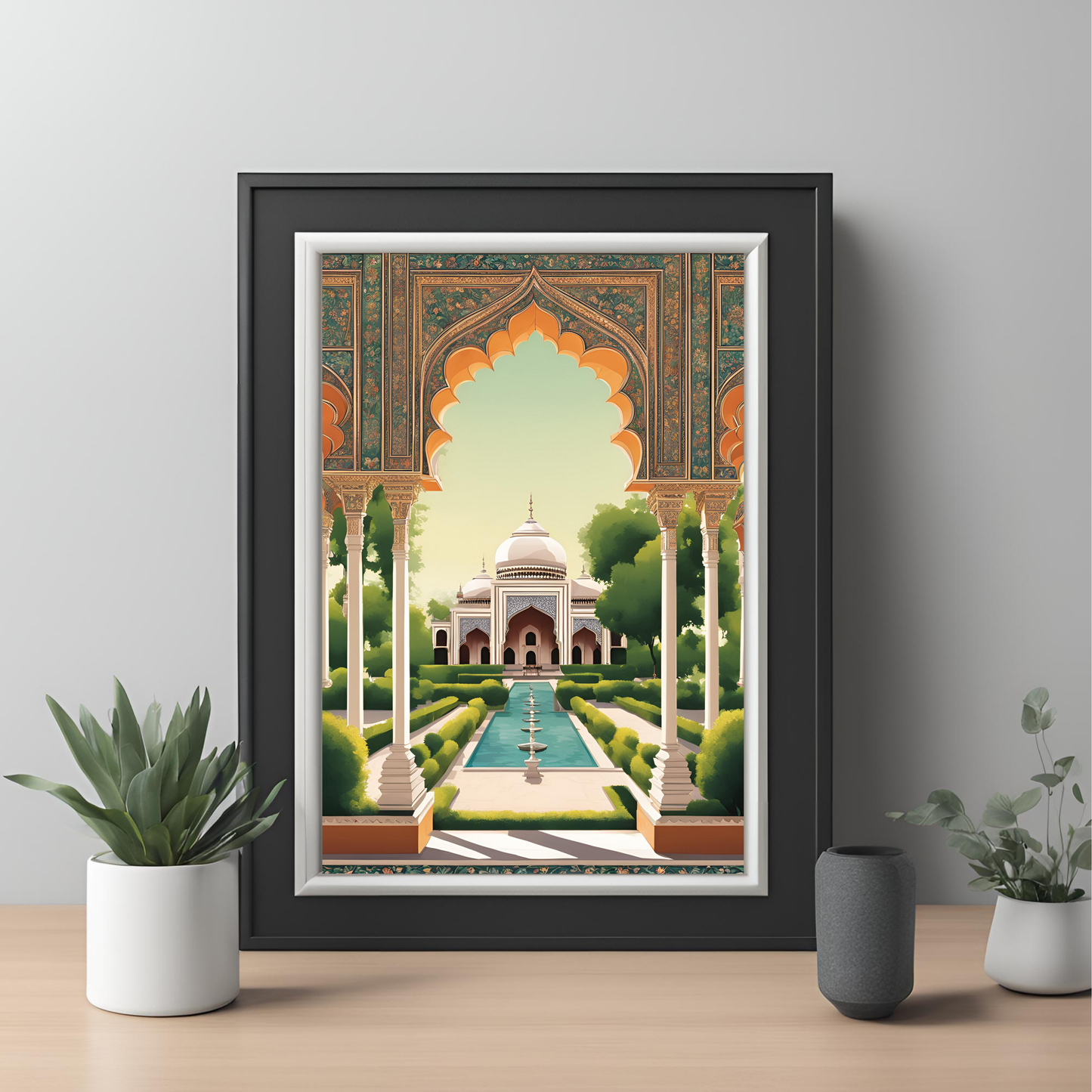 Palace Mughal Inspired Digital Art