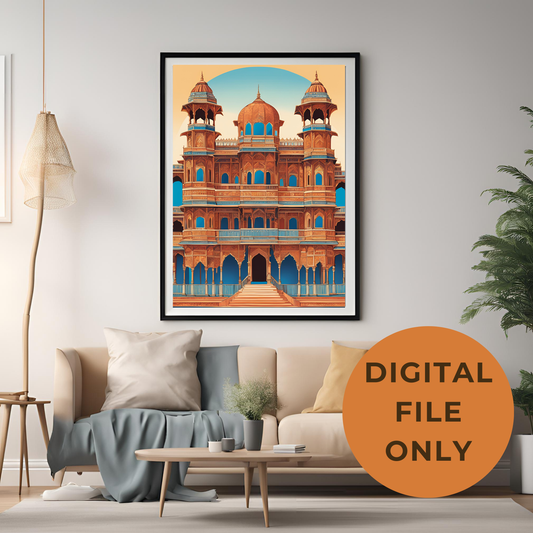 Indian Grand Palace Wall Art Digital Download