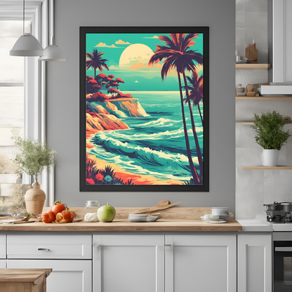 Coastal Gallery Wall - Ocean Printable Wall Art Summer Aesthetic Colourful Beach Poster