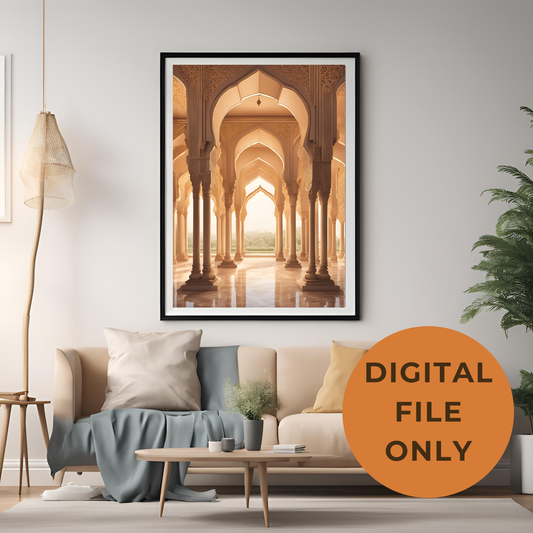 Indian Palace Minimalist Interior Wall Art Digital Download