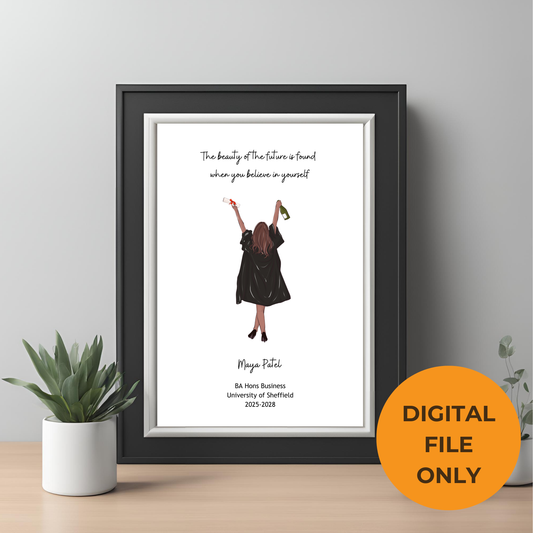 Graduation Customisable Print Digital Download - Online Template