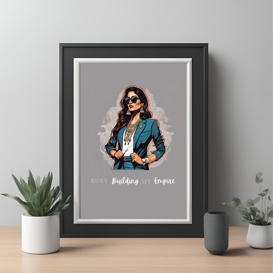 Digital Art - Building My Empire A4 Framed Print