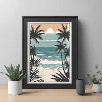 Coastal Gallery Wall - Printable Wall Art Summer Aesthetic Beach Poster