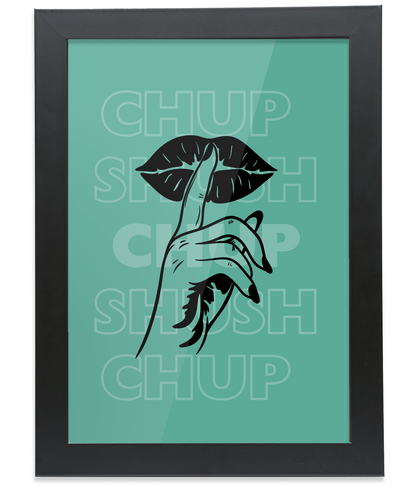 Chup Black Framed A4 Portrait Print