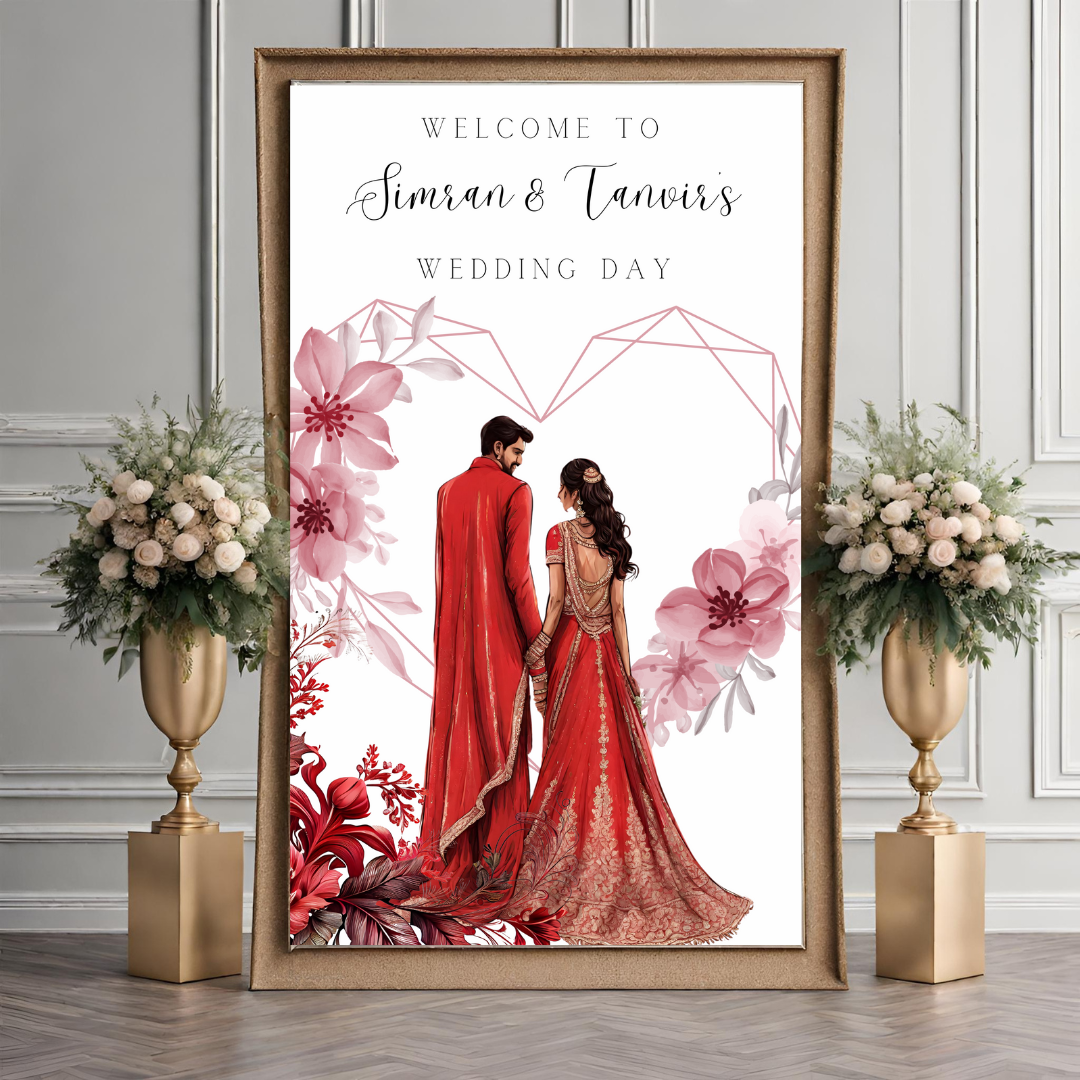 Red Heart Entrance Board Digital Download - Online Template