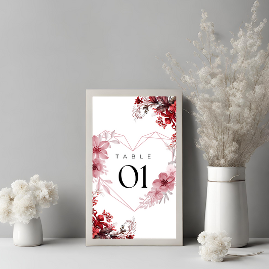 Red Heart Table No Digital Download - Online Template